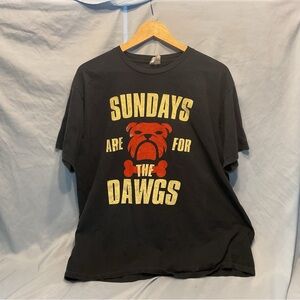 Black Graphic T-Shirt with Bulldog Print